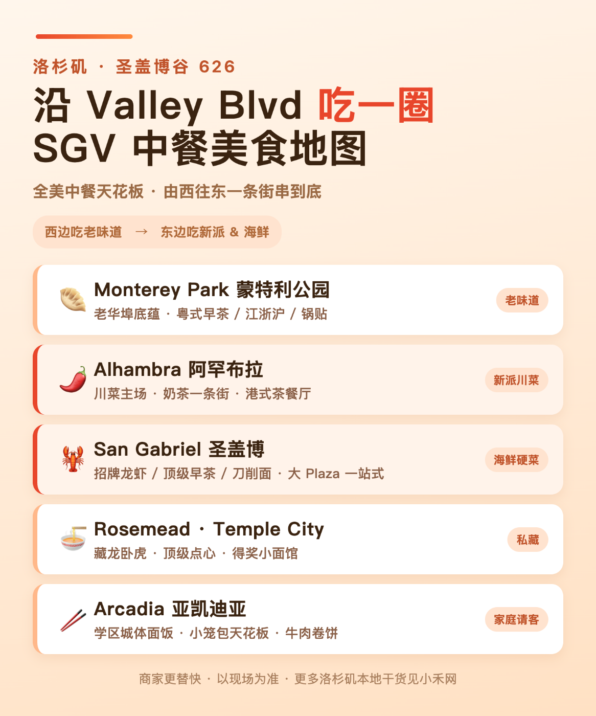 来洛杉矶想吃中餐?沿着 Valley Blvd 给你画张 626 美食地图
